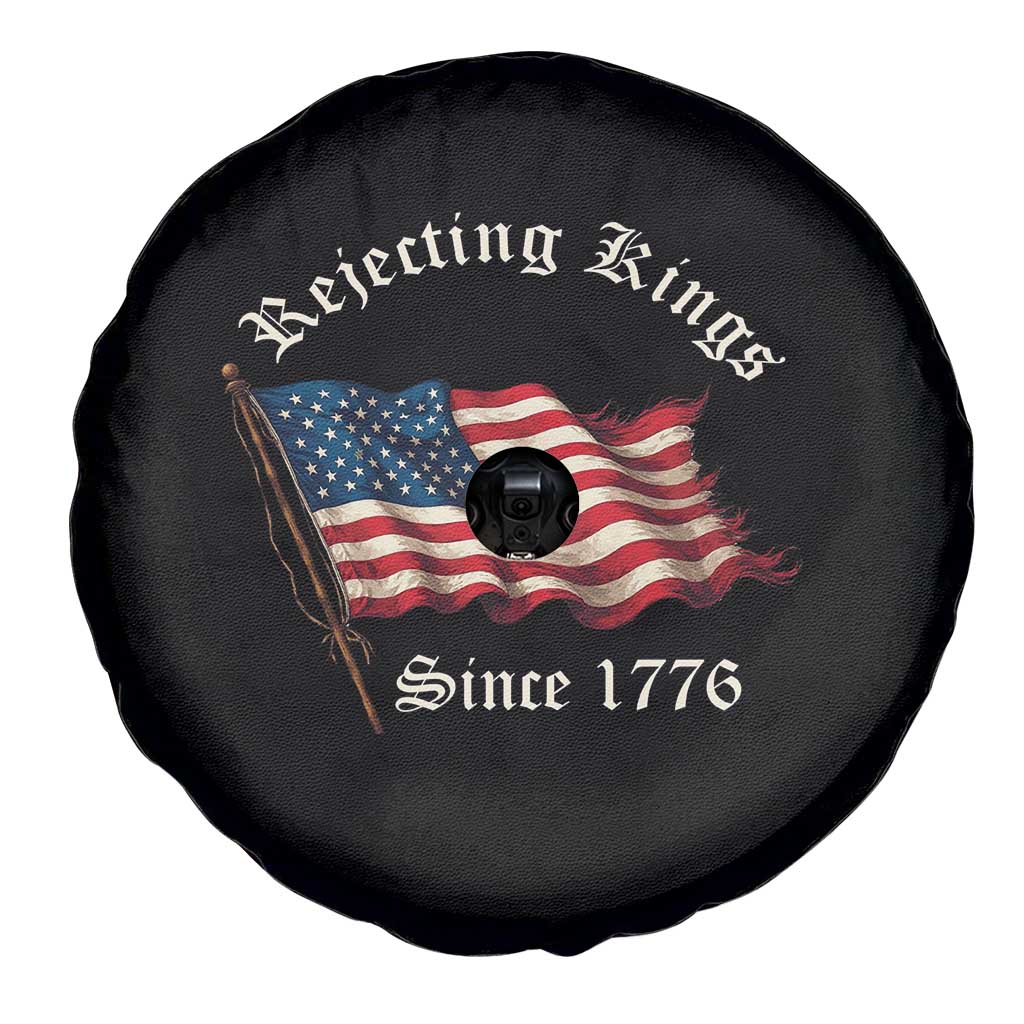 Rejecting Kings Spare Tire Cover Since 1776 No Kings In America Retro US Flag