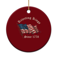 Rejecting Kings Ceramic Ornament Since 1776 No Kings In America Retro US Flag - Wonder Print Shop