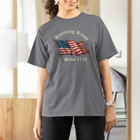 Rejecting Kings T Shirt For Women Since 1776 No Kings In America Retro US Flag