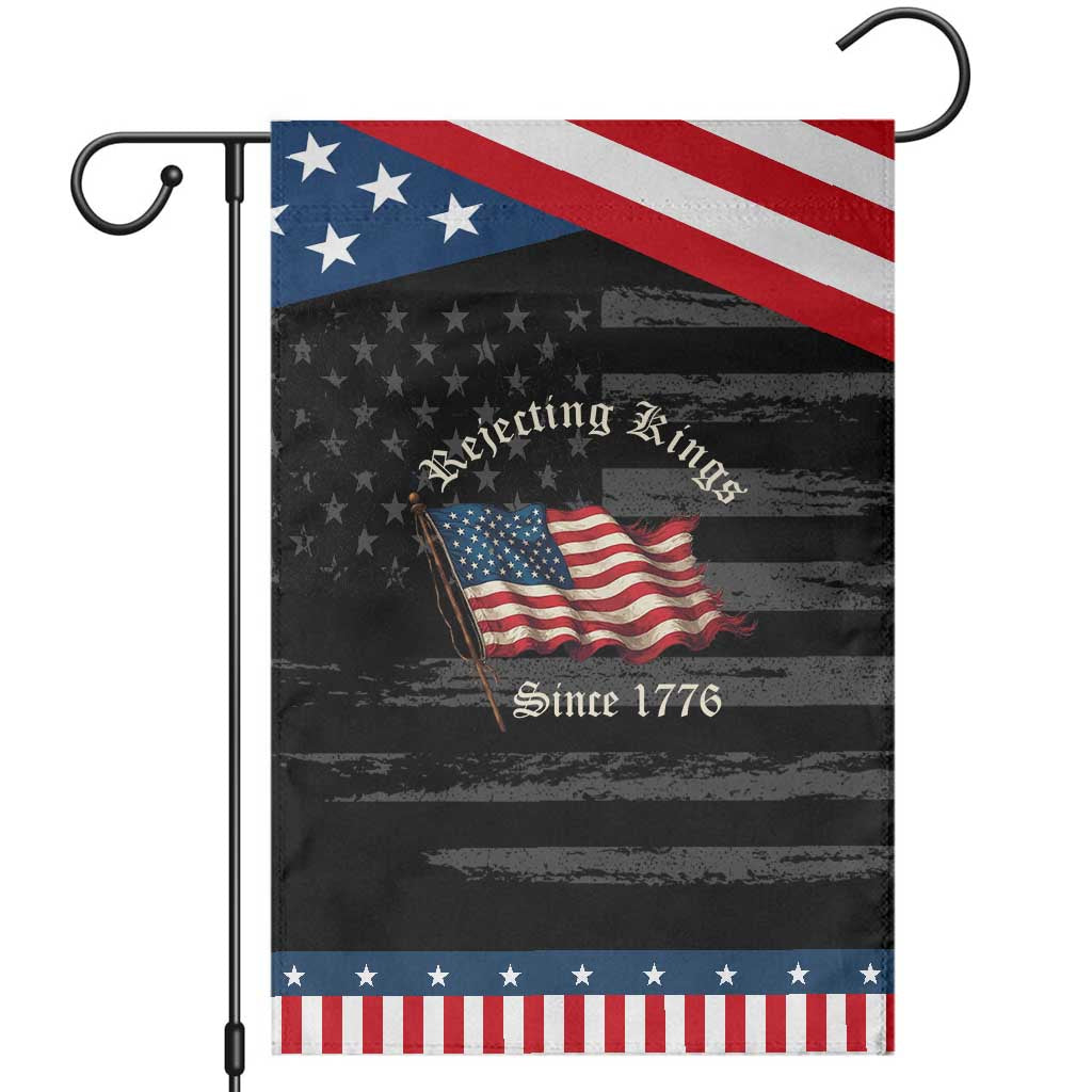 Rejecting Kings Garden Flag Since 1776 No Kings In America Retro US Flag