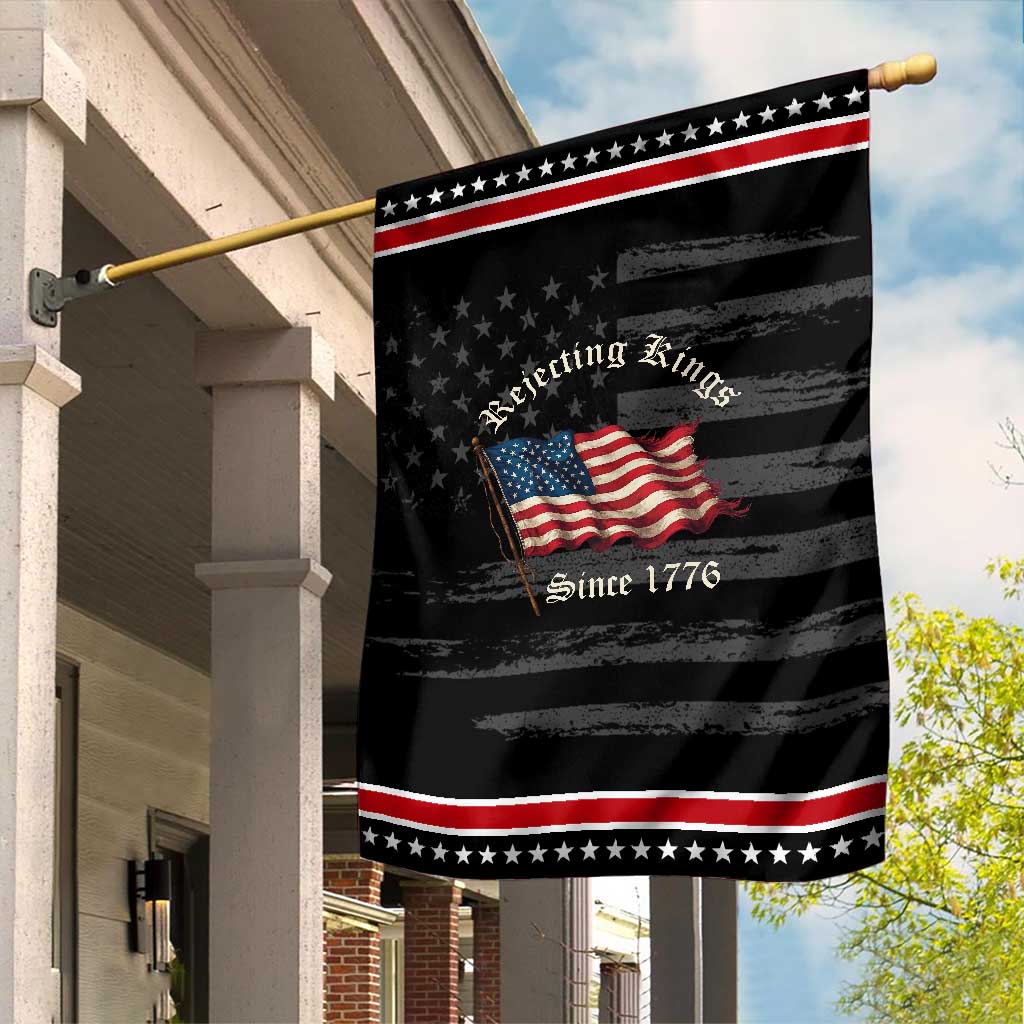 Rejecting Kings Garden Flag Since 1776 No Kings In America Retro US Flag