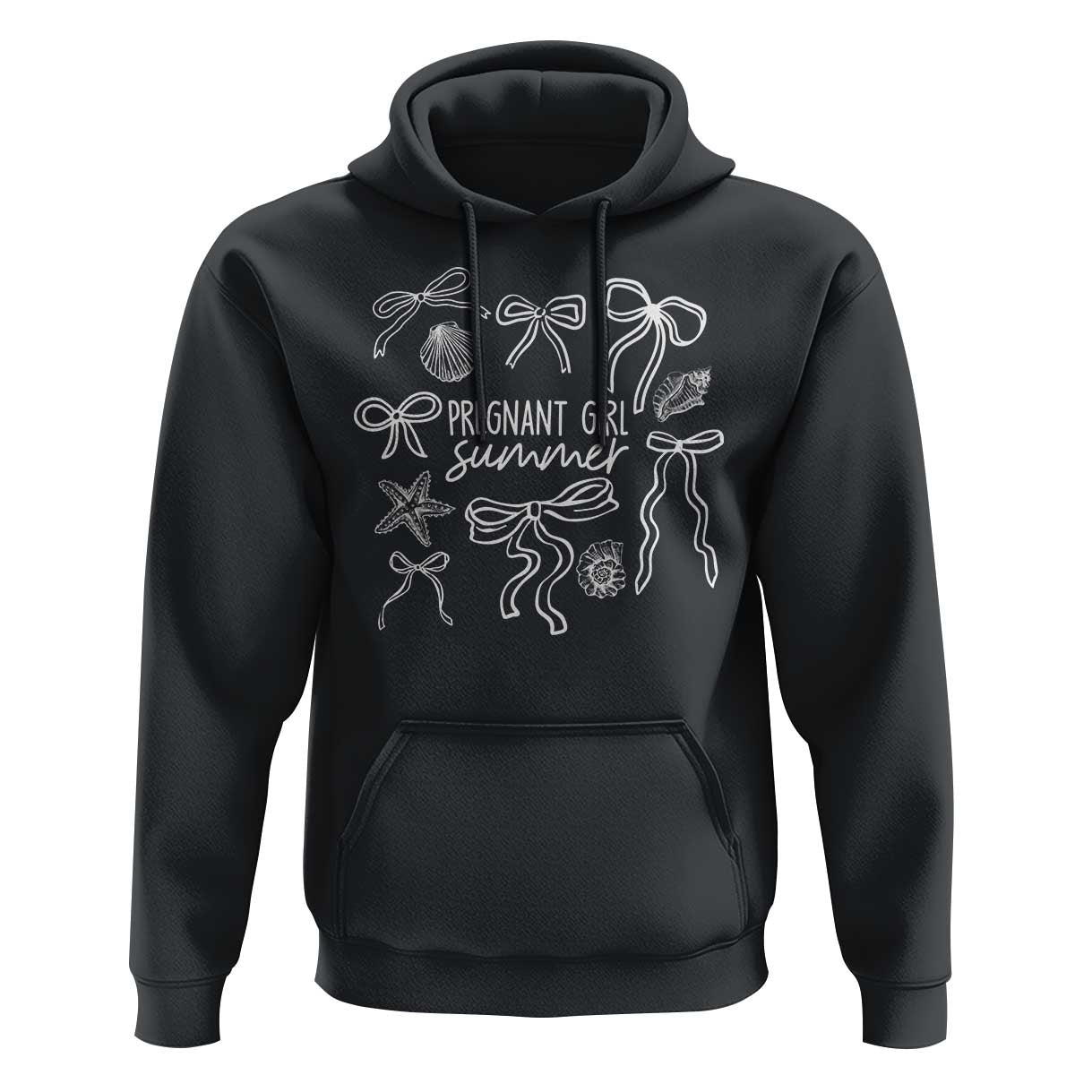 Pregnant Girl Summer Hoodie Beach Pregnancy Announcement Summer Baby Shower - Wonder Print Shop