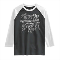 Pregnant Girl Summer Raglan Shirt Beach Pregnancy Announcement Summer Baby Shower - Wonder Print Shop