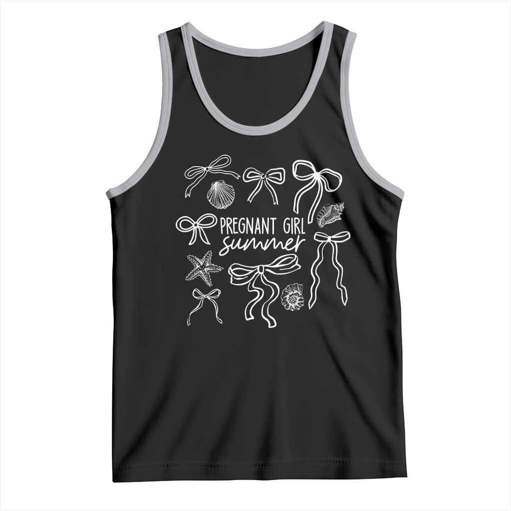 Pregnant Girl Summer Tank Top Beach Pregnancy Announcement Summer Baby Shower - Wonder Print Shop