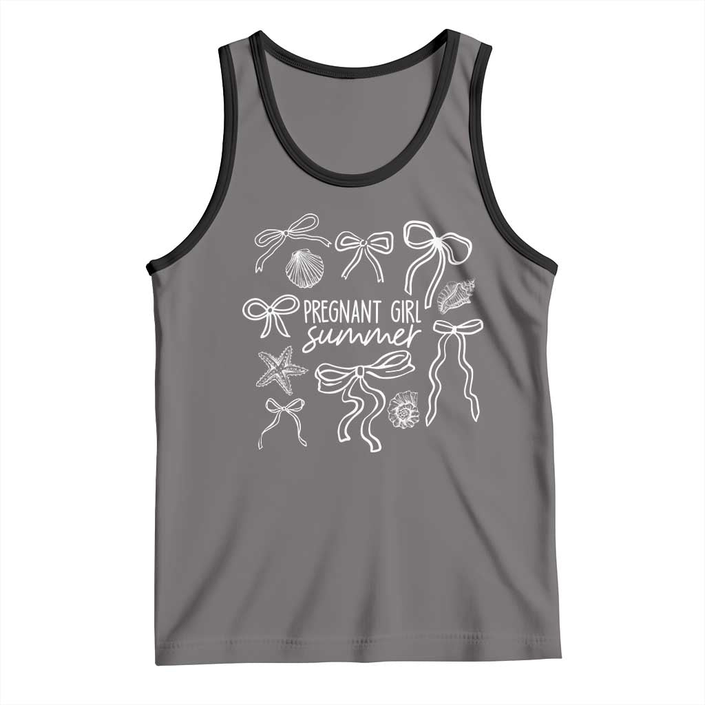 Pregnant Girl Summer Tank Top Beach Pregnancy Announcement Summer Baby Shower - Wonder Print Shop