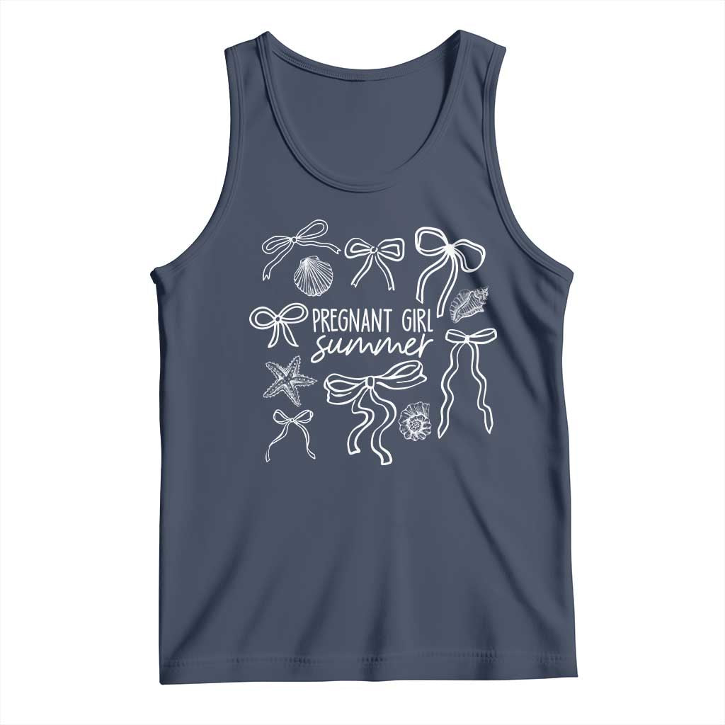Pregnant Girl Summer Tank Top Beach Pregnancy Announcement Summer Baby Shower - Wonder Print Shop