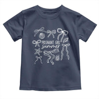 Pregnant Girl Summer Toddler T Shirt Beach Pregnancy Announcement Summer Baby Shower - Wonder Print Shop