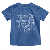 Pregnant Girl Summer Toddler T Shirt Beach Pregnancy Announcement Summer Baby Shower - Wonder Print Shop