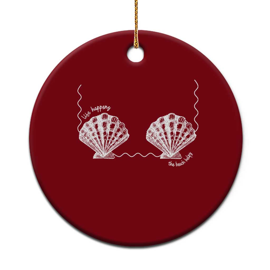 Seashell Bra Ceramic Ornament Mermaid Cute Summer Beach Vacation - Wonder Print Shop
