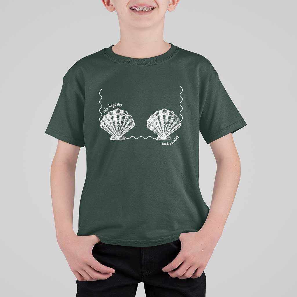 Seashell Bra T Shirt For Kid Mermaid Cute Summer Beach Vacation - Wonder Print Shop