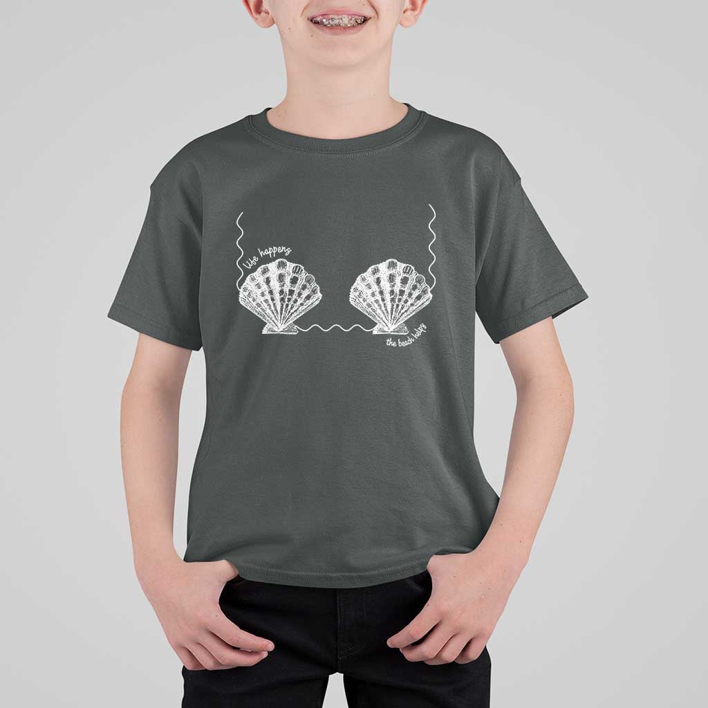 Seashell Bra T Shirt For Kid Mermaid Cute Summer Beach Vacation - Wonder Print Shop