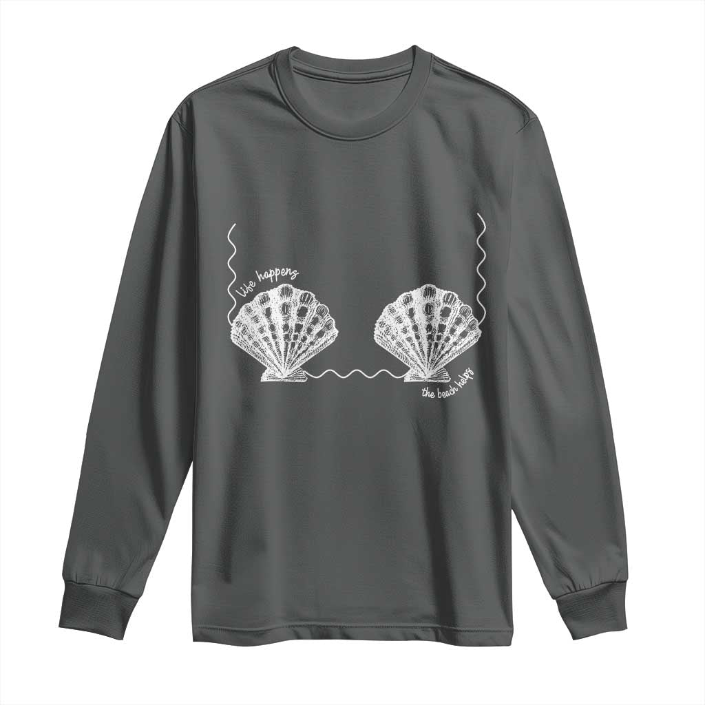 Seashell Bra Long Sleeve Shirt Mermaid Cute Summer Beach Vacation - Wonder Print Shop