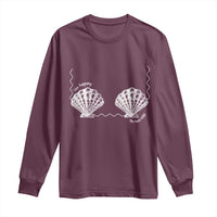 Seashell Bra Long Sleeve Shirt Mermaid Cute Summer Beach Vacation - Wonder Print Shop