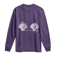 Seashell Bra Long Sleeve Shirt Mermaid Cute Summer Beach Vacation - Wonder Print Shop