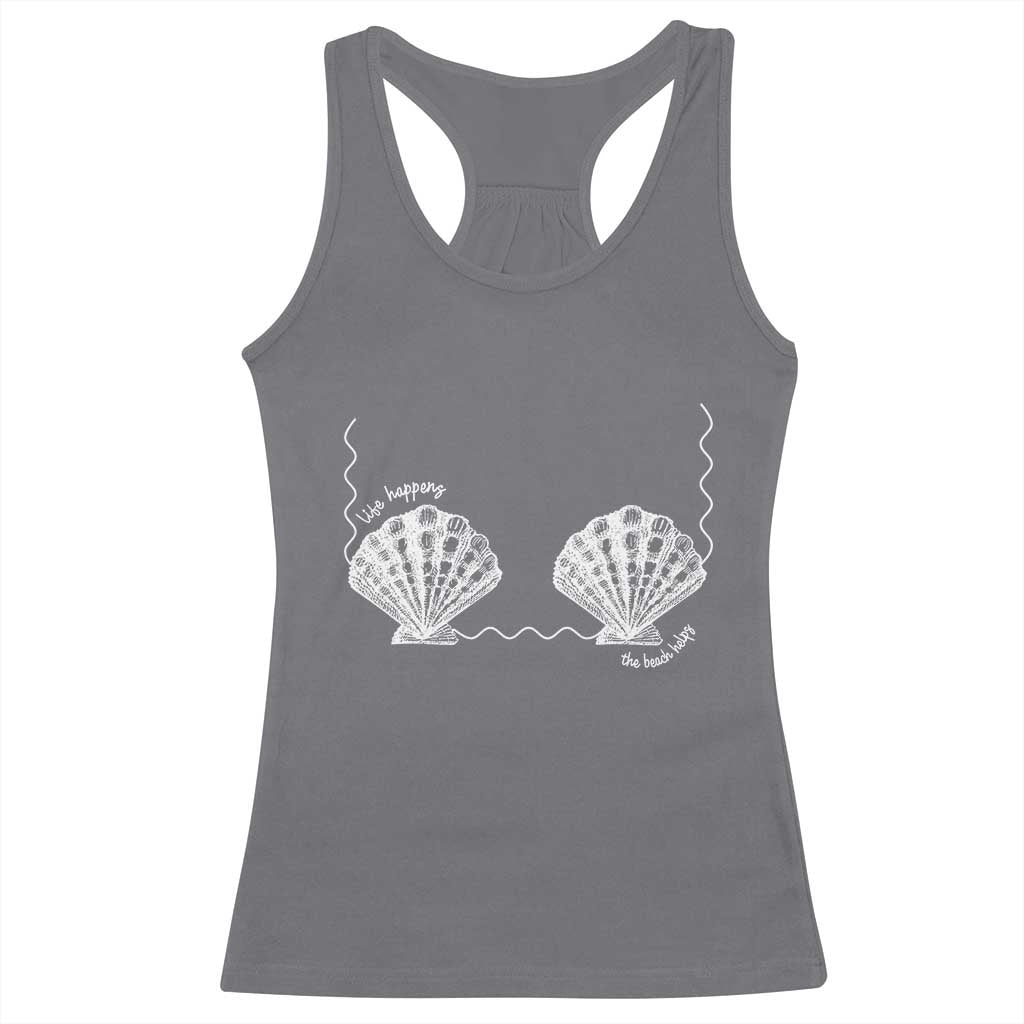 Seashell Bra Racerback Tank Top Mermaid Cute Summer Beach Vacation - Wonder Print Shop