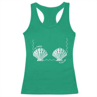 Seashell Bra Racerback Tank Top Mermaid Cute Summer Beach Vacation - Wonder Print Shop