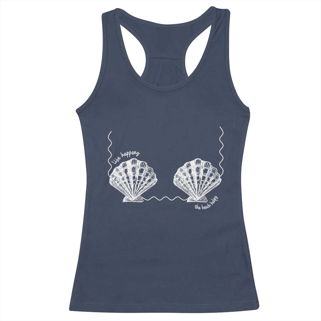 Seashell Bra Racerback Tank Top Mermaid Cute Summer Beach Vacation - Wonder Print Shop