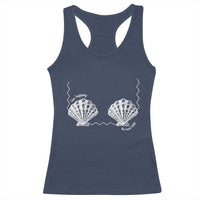 Seashell Bra Racerback Tank Top Mermaid Cute Summer Beach Vacation - Wonder Print Shop