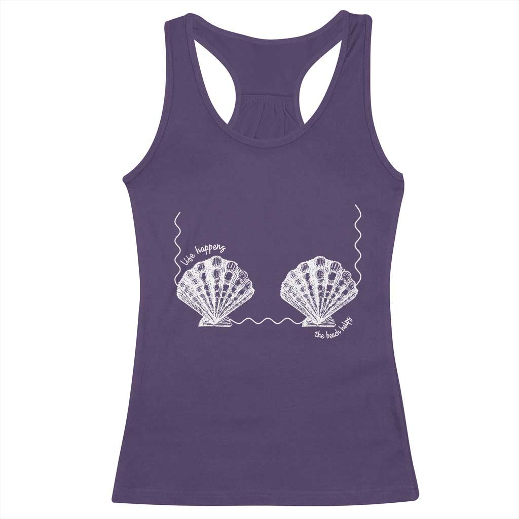 Seashell Bra Racerback Tank Top Mermaid Cute Summer Beach Vacation - Wonder Print Shop