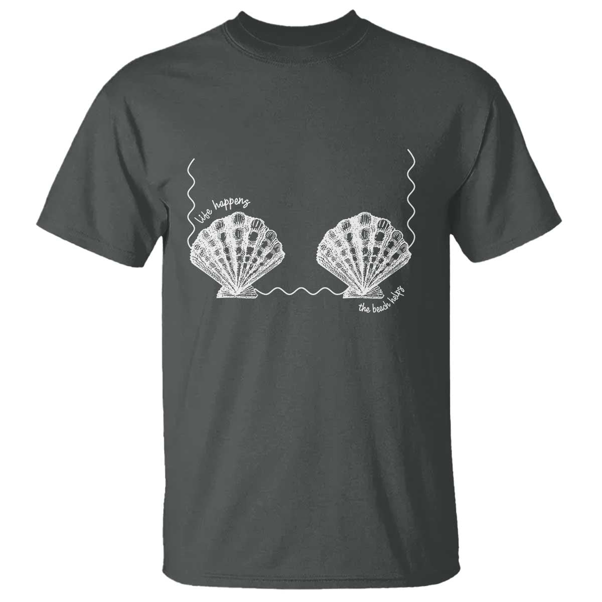 Seashell Bra T Shirt Mermaid Cute Summer Beach Vacation - Wonder Print Shop