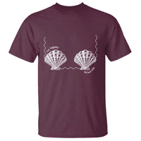 Seashell Bra T Shirt Mermaid Cute Summer Beach Vacation - Wonder Print Shop