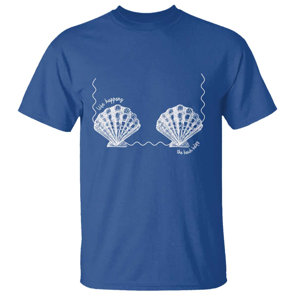 Seashell Bra T Shirt Mermaid Cute Summer Beach Vacation - Wonder Print Shop