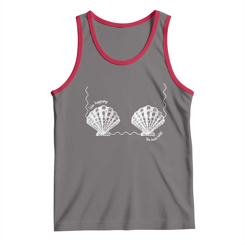 Seashell Bra Tank Top Mermaid Cute Summer Beach Vacation - Wonder Print Shop