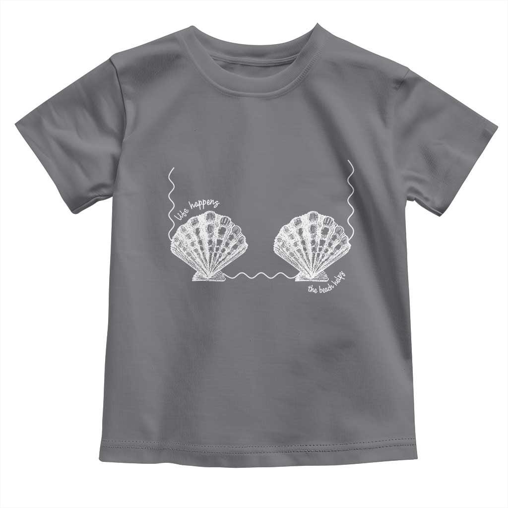 Seashell Bra Toddler T Shirt Mermaid Cute Summer Beach Vacation - Wonder Print Shop