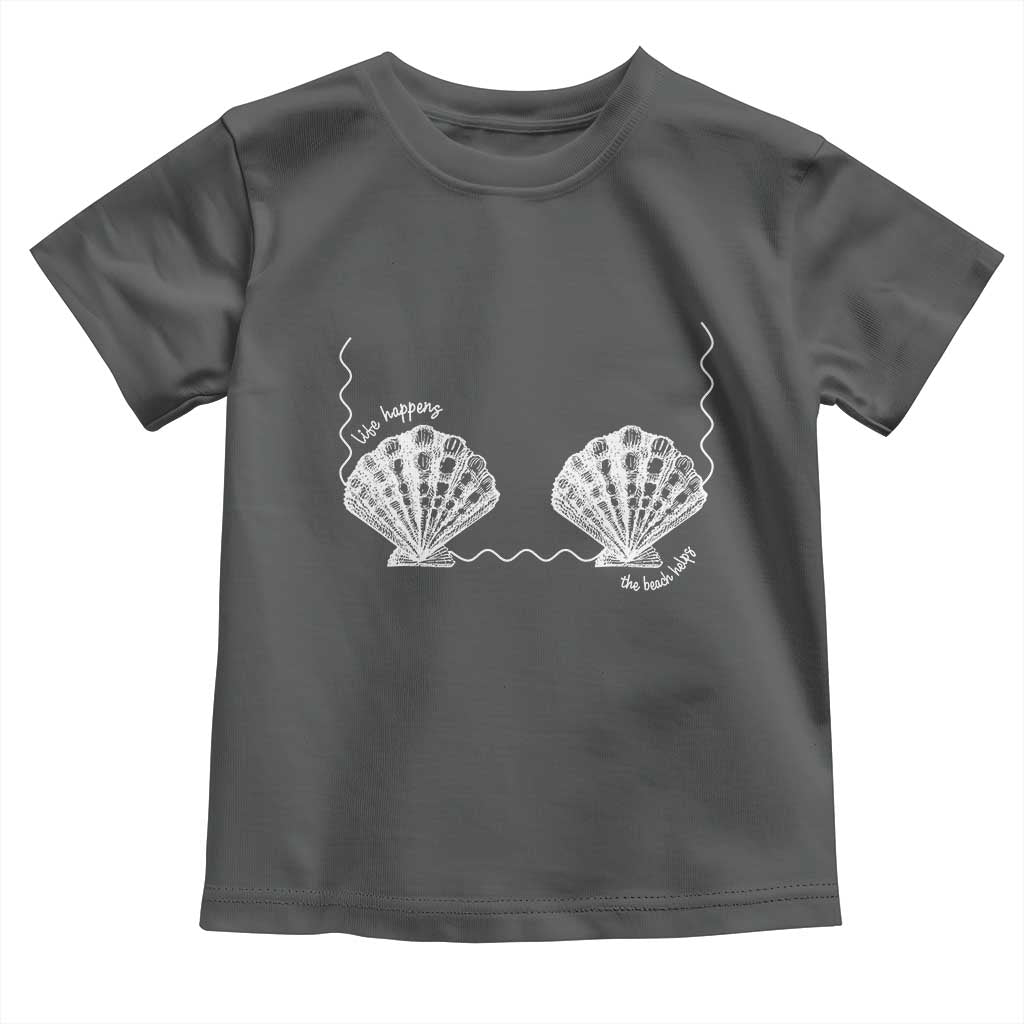 Seashell Bra Toddler T Shirt Mermaid Cute Summer Beach Vacation - Wonder Print Shop
