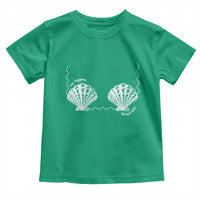 Seashell Bra Toddler T Shirt Mermaid Cute Summer Beach Vacation - Wonder Print Shop