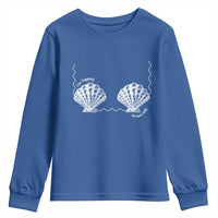 Seashell Bra Youth Sweatshirt Mermaid Cute Summer Beach Vacation - Wonder Print Shop