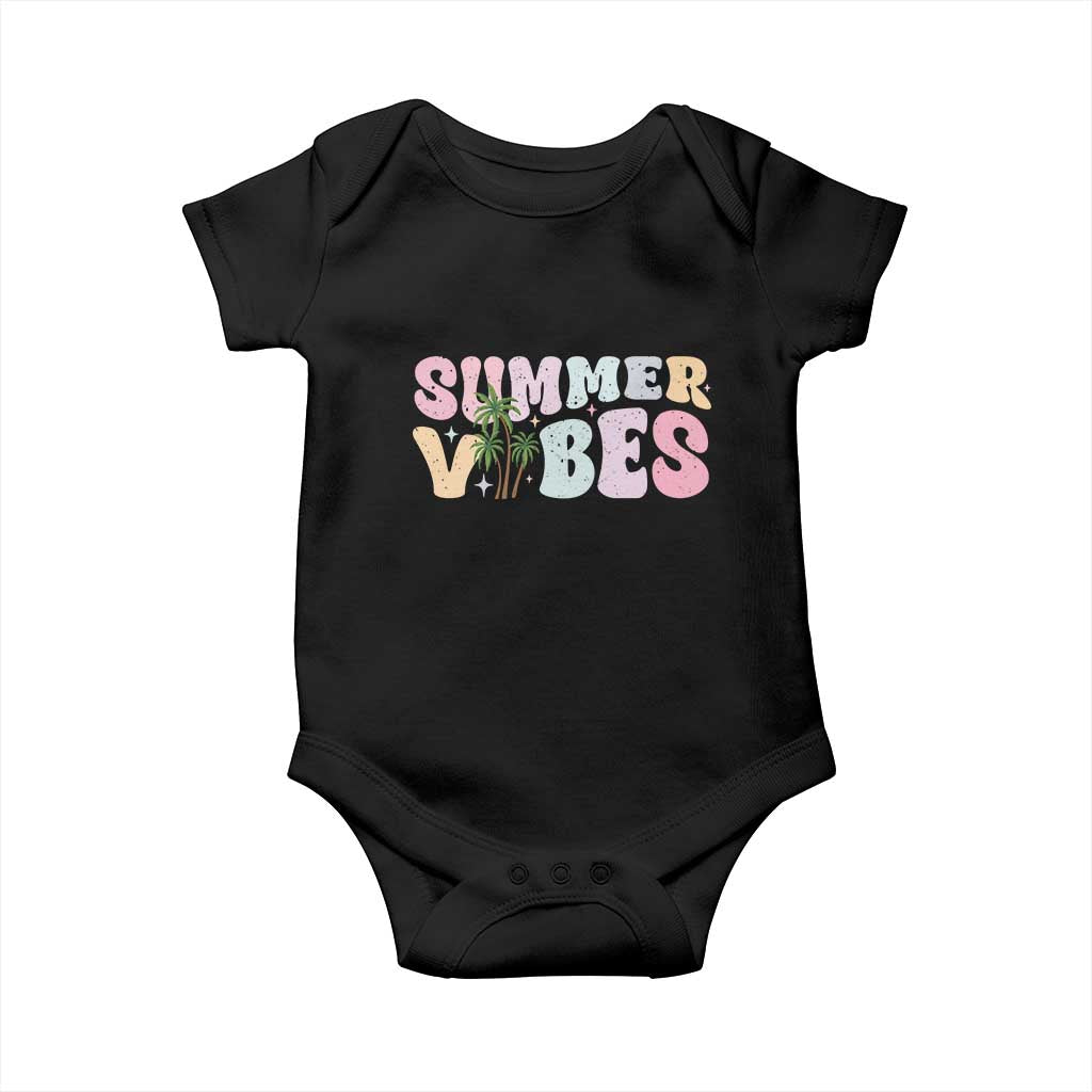 Summer Vibes Baby Onesie Beach Life Gift Distressed Beach Mom - Wonder Print Shop