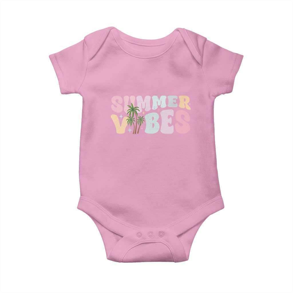 Summer Vibes Baby Onesie Beach Life Gift Distressed Beach Mom - Wonder Print Shop