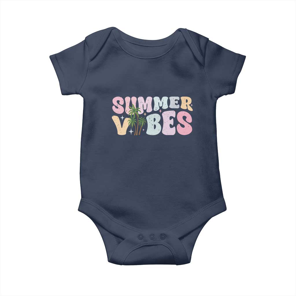 Summer Vibes Baby Onesie Beach Life Gift Distressed Beach Mom - Wonder Print Shop
