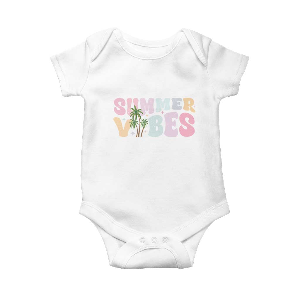 Summer Vibes Baby Onesie Beach Life Gift Distressed Beach Mom - Wonder Print Shop