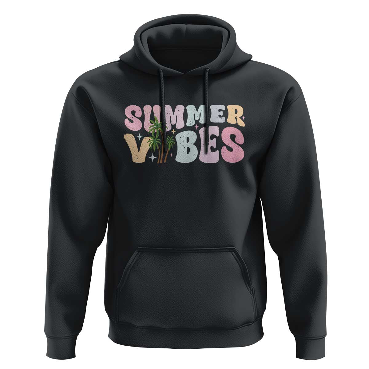 Summer Vibes Hoodie Beach Life Gift Distressed Beach Mom - Wonder Print Shop