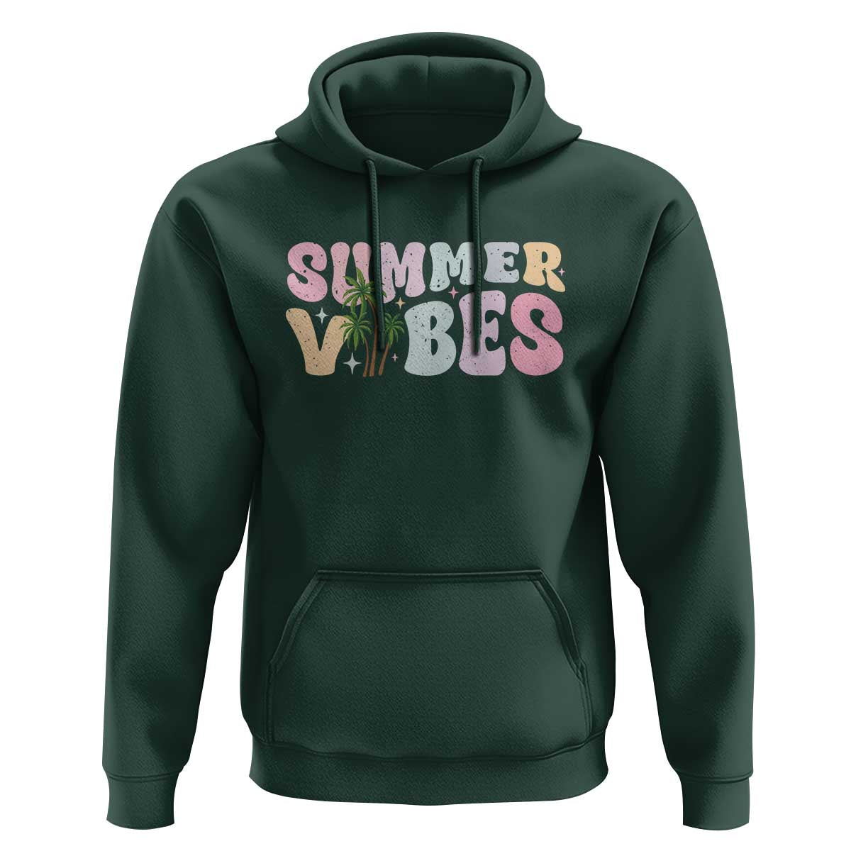 Summer Vibes Hoodie Beach Life Gift Distressed Beach Mom - Wonder Print Shop