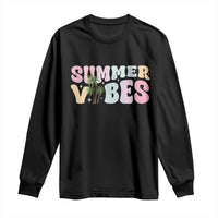 Summer Vibes Long Sleeve Shirt Beach Life Gift Distressed Beach Mom - Wonder Print Shop