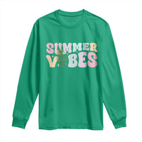 Summer Vibes Long Sleeve Shirt Beach Life Gift Distressed Beach Mom - Wonder Print Shop
