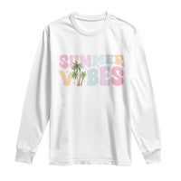 Summer Vibes Long Sleeve Shirt Beach Life Gift Distressed Beach Mom - Wonder Print Shop