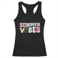 Summer Vibes Racerback Tank Top Beach Life Gift Distressed Beach Mom - Wonder Print Shop