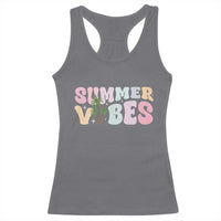 Summer Vibes Racerback Tank Top Beach Life Gift Distressed Beach Mom - Wonder Print Shop