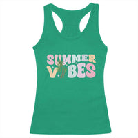 Summer Vibes Racerback Tank Top Beach Life Gift Distressed Beach Mom - Wonder Print Shop