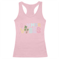 Summer Vibes Racerback Tank Top Beach Life Gift Distressed Beach Mom - Wonder Print Shop
