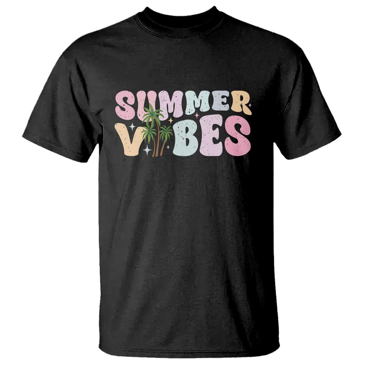 Summer Vibes T Shirt Beach Life Gift Distressed Beach Mom - Wonder Print Shop