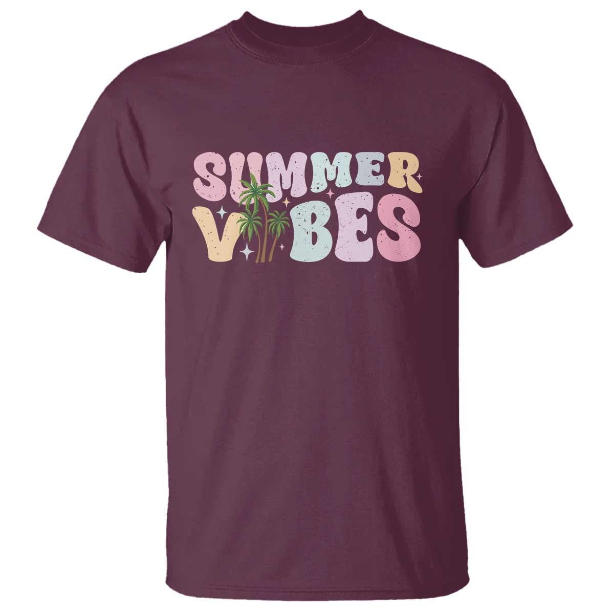 Summer Vibes T Shirt Beach Life Gift Distressed Beach Mom - Wonder Print Shop