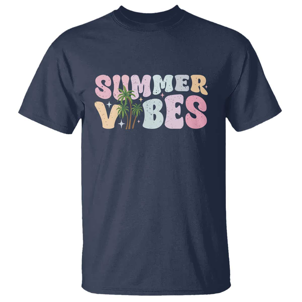 Summer Vibes T Shirt Beach Life Gift Distressed Beach Mom - Wonder Print Shop