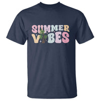 Summer Vibes T Shirt Beach Life Gift Distressed Beach Mom - Wonder Print Shop