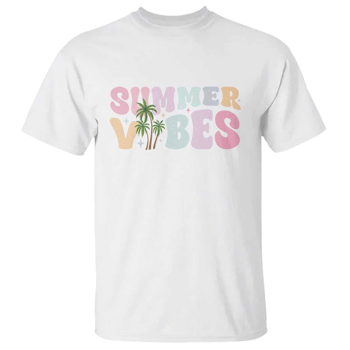 Summer Vibes T Shirt Beach Life Gift Distressed Beach Mom - Wonder Print Shop