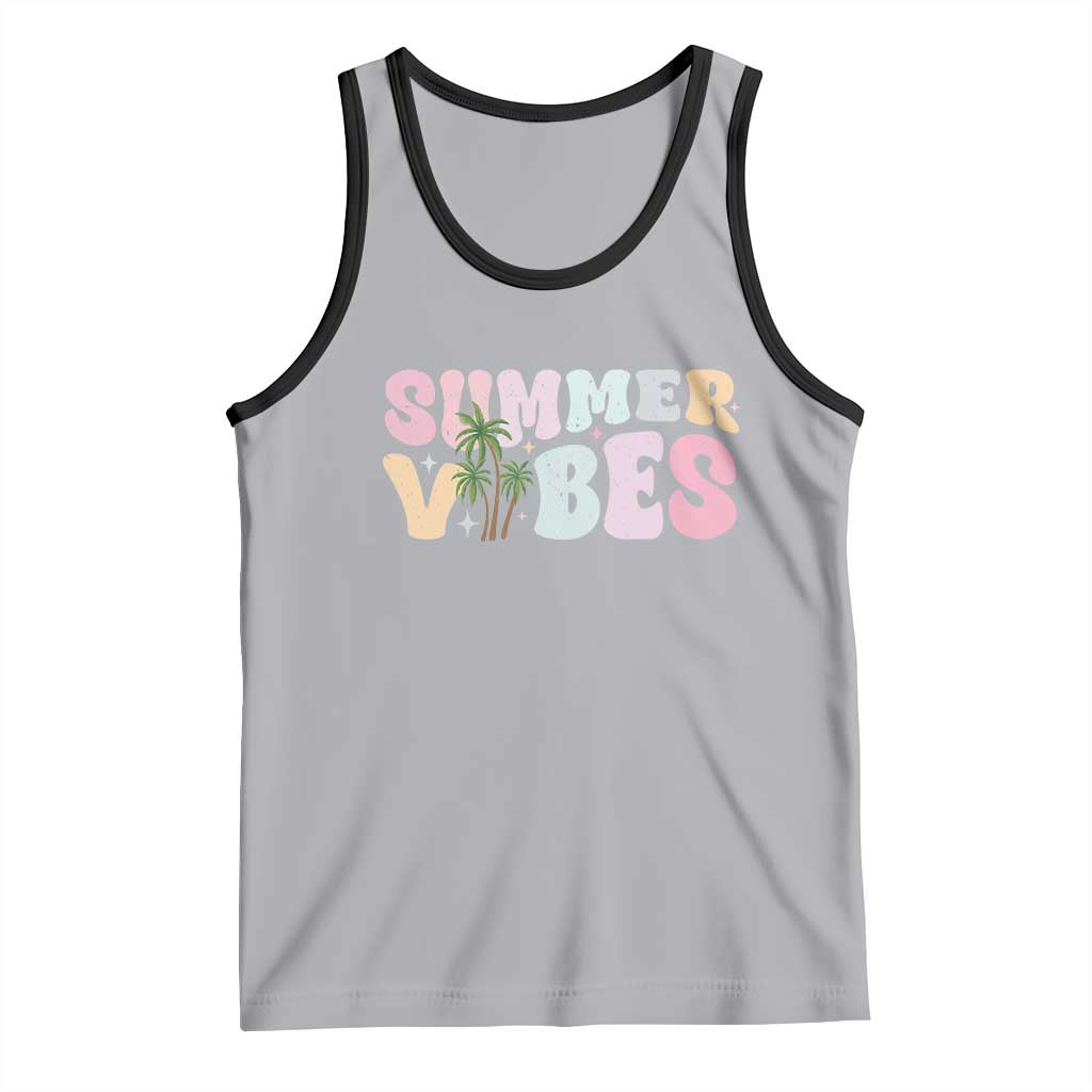 Summer Vibes Tank Top Beach Life Gift Distressed Beach Mom - Wonder Print Shop